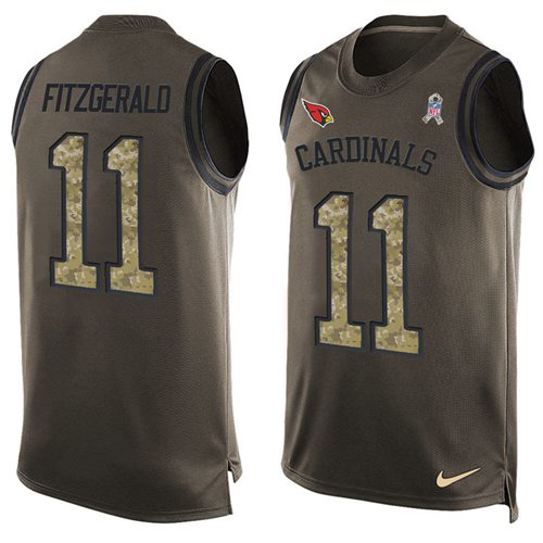 Nike Arizona Cardinals #11 Larry Fitzgerald Green Men’s Stitched NFL Limited Salute To Service Tank Top Jersey