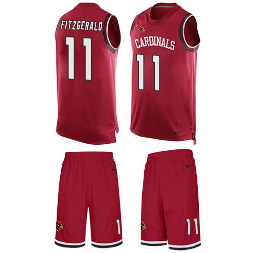 Nike Arizona Cardinals #11 Larry Fitzgerald Red Team Color Men’s Stitched NFL Limited Tank Top Suit Jersey