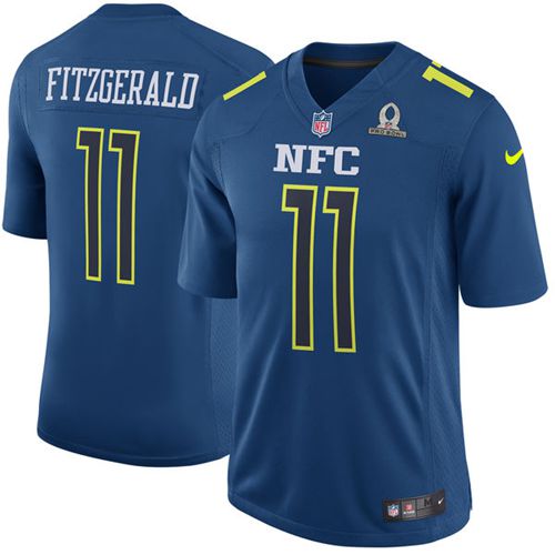 Nike Arizona Cardinals #11 Larry Fitzgerald Navy Men’s Stitched NFL Game NFC 2017 Pro Bowl Jersey