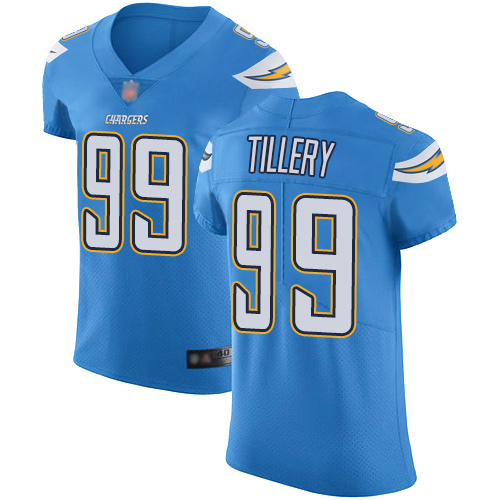 Nike Los Angeles Chargers #99 Jerry Tillery Electric Blue Alternate Men’s Stitched NFL Vapor Untouchable Elite Jersey