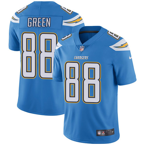 Nike Los Angeles Chargers #88 Virgil Green Electric Blue Alternate Men’s Stitched NFL Vapor Untouchable Limited Jersey