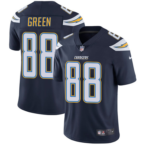 Nike Los Angeles Chargers #88 Virgil Green Navy Blue Team Color Men’s Stitched NFL Vapor Untouchable Limited Jersey