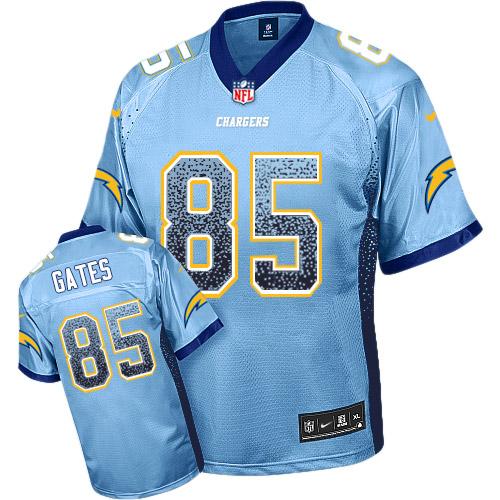 Nike Los Angeles Chargers #85 Antonio Gates Electric Blue Alternate Men’s Stitched NFL Elite Drift Fashion Jersey