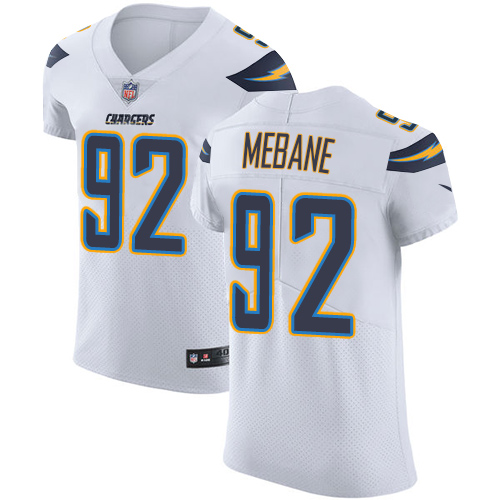 Nike Los Angeles Chargers 92 Brandon Mebane White Men s Stitched NFL Vapor Untouchable Elite Jersey