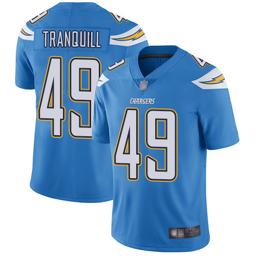 Nike Los Angeles Chargers #49 Drue Tranquill Electric Blue Alternate Men’s Stitched NFL Vapor Untouchable Limited Jersey