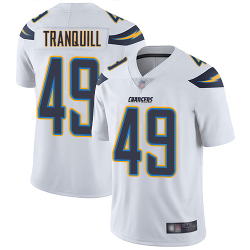 Nike Los Angeles Chargers #49 Drue Tranquill White Men’s Stitched NFL Vapor Untouchable Limited Jersey