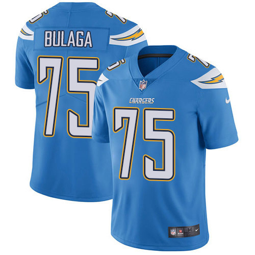 Nike Los Angeles Chargers #75 Bryan Bulaga Electric Blue Alternate Men’s Stitched NFL Vapor Untouchable Limited Jersey