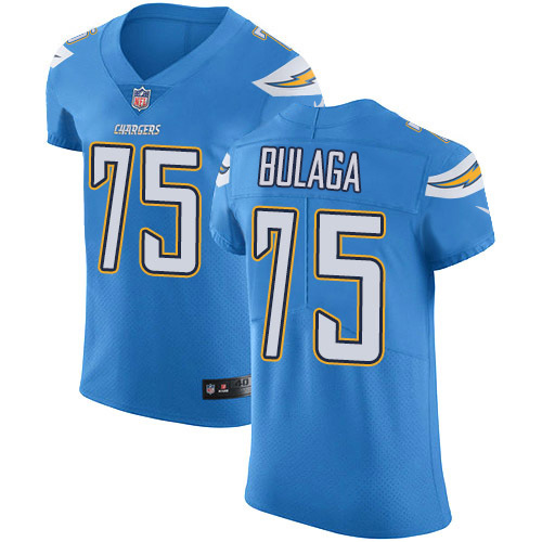 Nike Los Angeles Chargers #75 Bryan Bulaga Electric Blue Alternate Men’s Stitched NFL New Elite Jersey