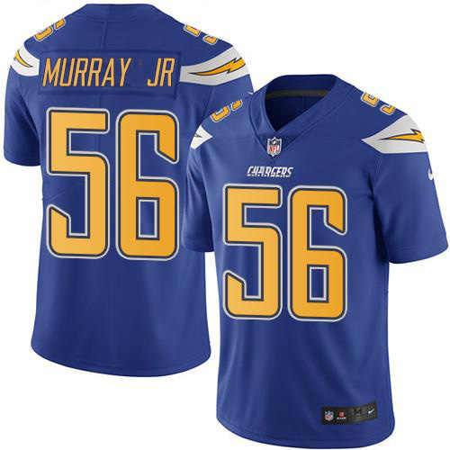 Nike Los Angeles Chargers #56 Kenneth Murray Jr Electric Blue Men’s Stitched NFL Limited Rush Jersey