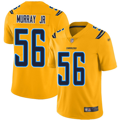 Nike Los Angeles Chargers #56 Kenneth Murray Jr Gold Men’s Stitched NFL Limited Inverted Legend Jersey