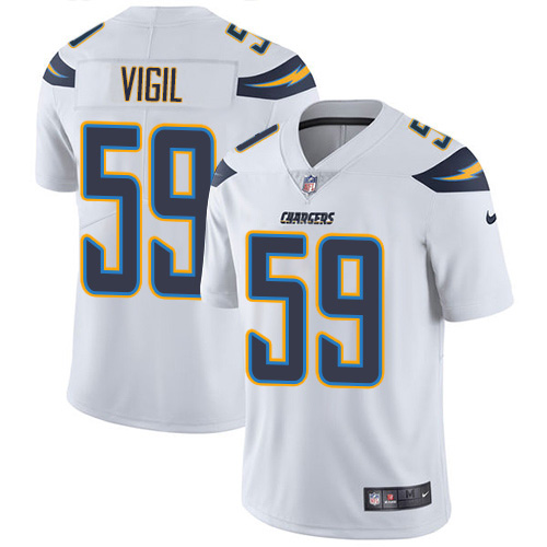 Nike Los Angeles Chargers #59 Nick Vigil White Men’s Stitched NFL Vapor Untouchable Limited Jersey