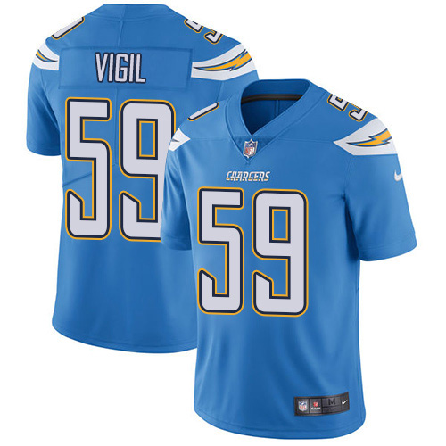 Nike Los Angeles Chargers #59 Nick Vigil Electric Blue Alternate Men’s Stitched NFL Vapor Untouchable Limited Jersey