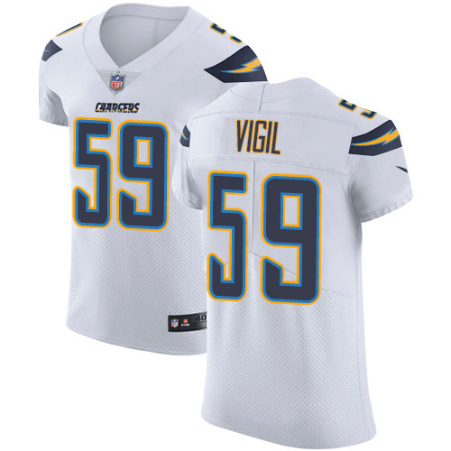 Nike Los Angeles Chargers #59 Nick Vigil White Men’s Stitched NFL New Elite Jersey