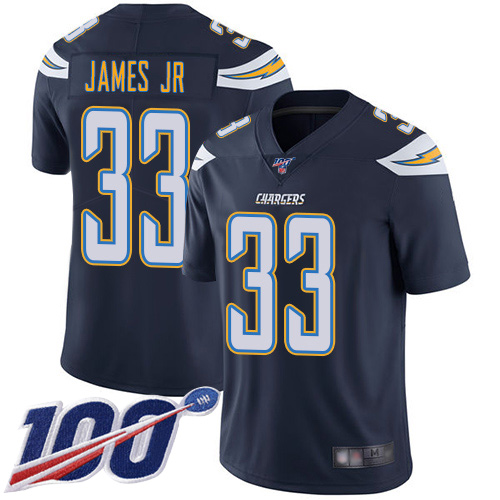Nike Los Angeles Chargers #33 Derwin James Jr Navy Blue Team Color Men’s Stitched NFL 100th Season Vapor Limited Jersey