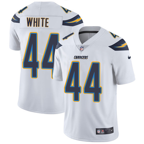 Nike Los Angeles Chargers #44 Kyzir White White Men’s Stitched NFL Vapor Untouchable Limited Jersey