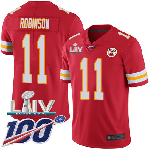 Nike Kansas City Chiefs No11 Demarcus Robinson Black Super Bowl LIV 2020 Men's Stitched NFL Limited Rush 100th Season Jersey