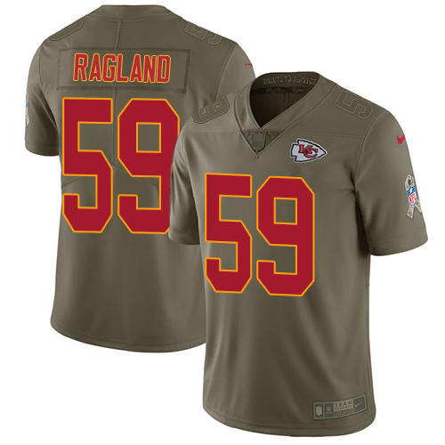 Nike Kansas City Chiefs #59 Reggie Ragland Olive Men’s Stitched NFL Limited 2017 Salute To Service Jersey