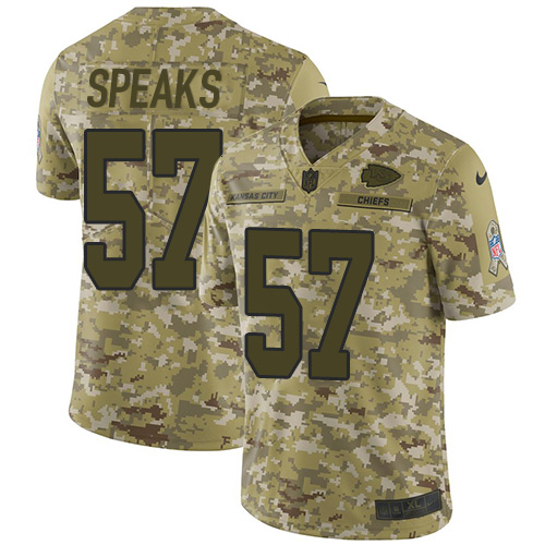 Nike Kansas City Chiefs #57 Breeland Speaks Camo Men’s Stitched NFL Limited 2018 Salute To Service Jersey