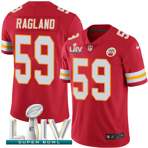 Nike Kansas City Chiefs #59 Reggie Ragland Red Super Bowl LIV 2020 Team Color Men’s Stitched NFL Vapor Untouchable Limited Jersey