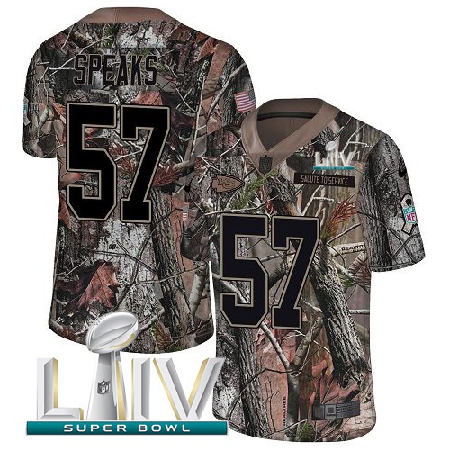 Nike Kansas City Chiefs #57 Breeland Speaks Camo Super Bowl LIV 2020 Men’s Stitched NFL Limited Rush Realtree Jersey