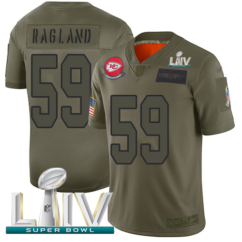 Nike Kansas City Chiefs #59 Reggie Ragland Camo Super Bowl LIV 2020 Men’s Stitched NFL Limited 2019 Salute To Service Jersey