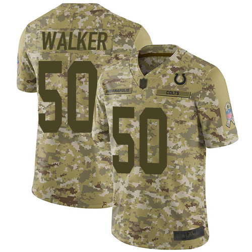 Nike Indianapolis Colts #50 Anthony Walker Camo Men’s Stitched NFL Limited 2018 Salute To Service Jersey