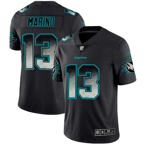 Nike Miami Dolphins #13 Dan Marino Black Men’s Stitched NFL Vapor Untouchable Limited Smoke Fashion Jersey