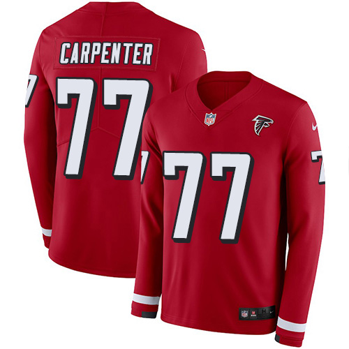 Nike Atlanta Falcons No77 James Carpenter Red Team Color Men's Stitched NFL Vapor Untouchable Limited Jersey