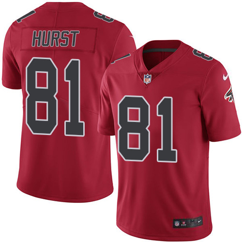 Nike Atlanta Falcons No81 Hayden Hurst Red Team Color Men's Stitched NFL Limited Tank Top Jersey