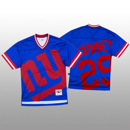 NFL New York New York Giants #29 Xavier McKinney Blue Men’s Mitchell & Nell Big Face Fashion Limited NFL Jersey