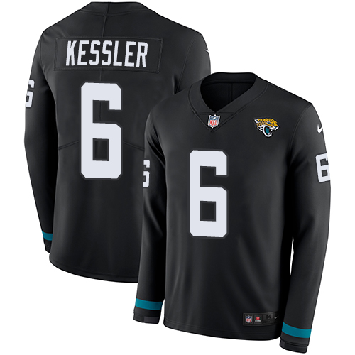 Nike Jacksonville Jaguars #6 Cody Kessler Black Team Color Men’s Stitched NFL Limited Therma Long Sleeve Jersey