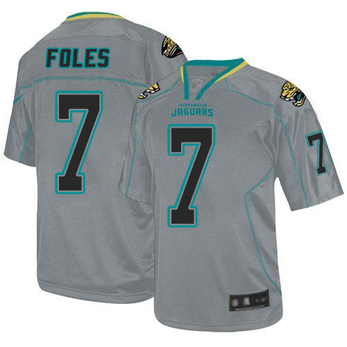 Nike Jacksonville Jaguars #7 Nick Foles Lights Out Grey Men’s Stitched NFL Elite Jersey