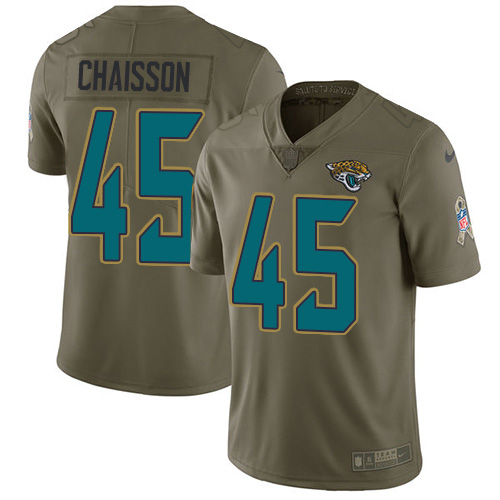 Nike Jacksonville Jaguars #45 K’Lavon Chaisson Olive Men’s Stitched NFL Limited 2017 Salute To Service Jersey