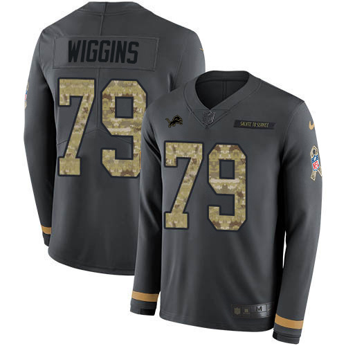 Nike Detroit Lions No79 Kenny Wiggins Olive Men's Stitched NFL Limited 2017 Salute To Service Jersey
