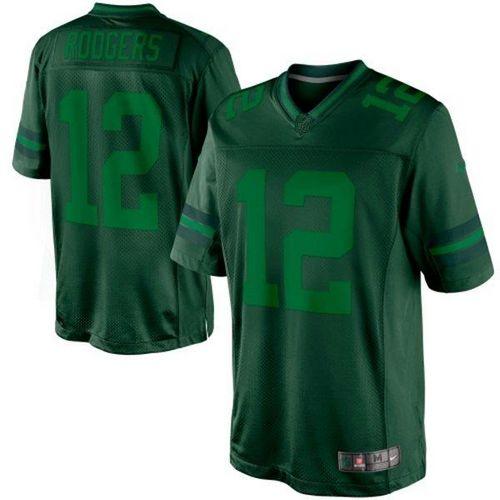 Nike Green Bay Packers #12 Aaron Rodgers Green Men’s Stitched NFL Drenched Limited Jersey
