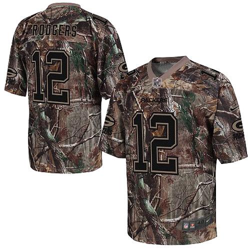 Nike Green Bay Packers #12 Aaron Rodgers Camo Men’s Stitched NFL Realtree Elite Jersey