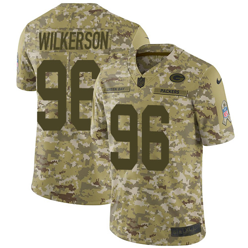 Nike Green Bay Packers No96 Muhammad Wilkerson Camo Men's Stitched NFL Limited 2018 Salute To Service Jersey