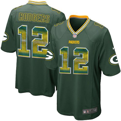 Nike Green Bay Packers #12 Aaron Rodgers Green Team Color Men’s Stitched NFL Limited Strobe Jersey
