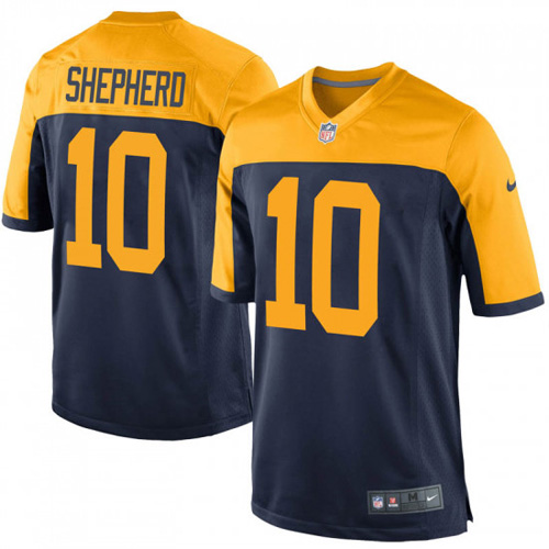 Nike Green Bay Packers #10 Darrius Shepherd Navy Blue Alternate Men’s Stitched NFL New Elite Jersey