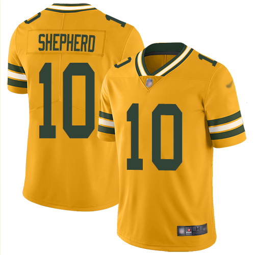 Nike Green Bay Packers #10 Darrius Shepherd Gold Men’s Stitched NFL Limited Inverted Legend Jersey