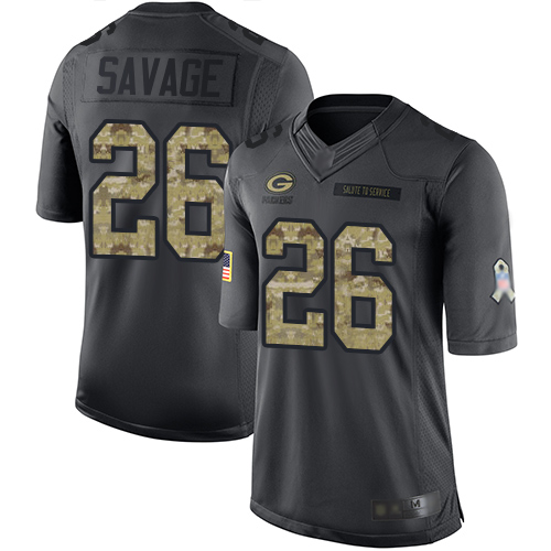 Nike Green Bay Packers #26 Darnell Savage Black Men’s Stitched NFL Limited 2016 Salute To Service Jersey