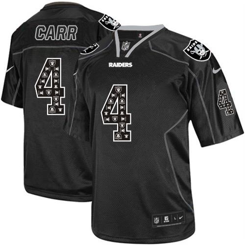 Nike Las Vegas Raiders #4 Derek Carr New Lights Out Black Men’s Stitched NFL Elite Jersey