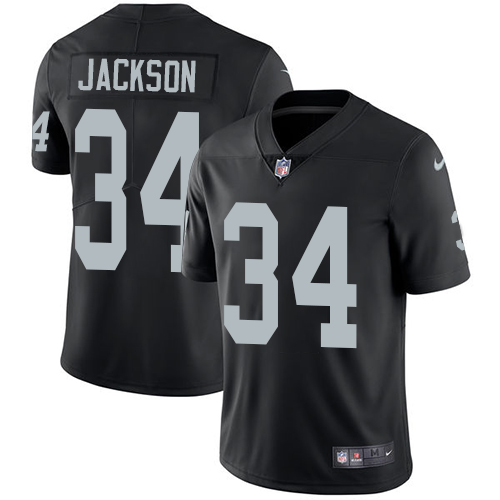 Nike Las Vegas Raiders #34 Bo Jackson Black Team Color Men’s Stitched NFL Vapor Untouchable Limited Jersey
