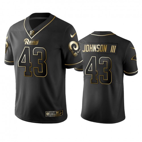 Nike Los Angeles Rams #43 John Johnson Black Golden Limited Edition Stitched NFL Jersey