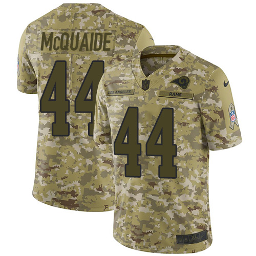 Nike Los Angeles Rams No44 Jacob McQuaide Camo Super Bowl LIII Bound Women's Stitched NFL Limited Rush Realtree Jersey