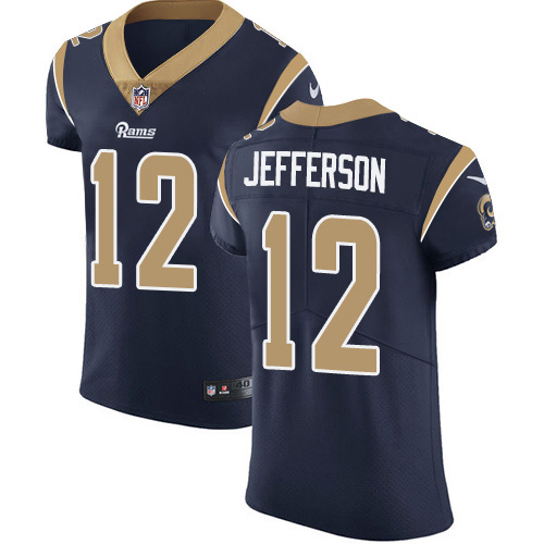 Nike Los Angeles Rams #12 Van Jefferson Navy Blue Team Color Men’s Stitched NFL Vapor Untouchable Elite Jersey