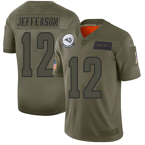 Nike Los Angeles Rams #12 Van Jefferson Camo Men’s Stitched NFL Limited 2019 Salute To Service Jersey