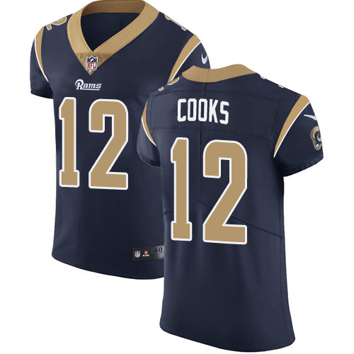 Nike Los Angeles Rams #12 Brandin Cooks Navy Blue Team Color Men’s Stitched NFL Vapor Untouchable Elite Jersey