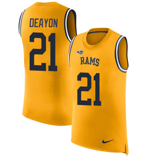Nike Los Angeles Rams #21 Donte Deayon Gold Men’s Stitched NFL Limited Rush Tank Top Jersey