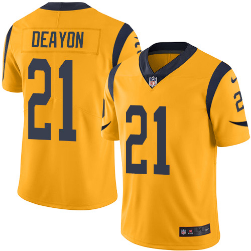 Nike Los Angeles Rams #21 Donte Deayon Gold Men’s Stitched NFL Limited Rush Jersey
